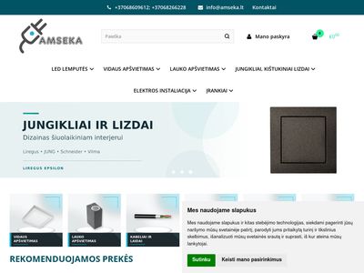 Elektros instaliacijos prekės | Internetinė parduotuvė Amseka.lt |