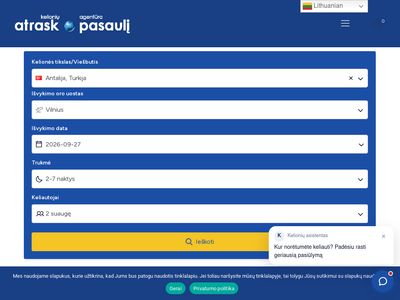 Kelionės, skrydžiai, vizos, paskutinės minutės kelionės – Atrask