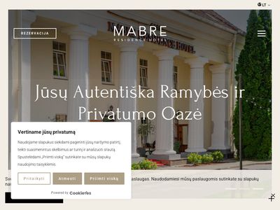 Mabre hotel home page  www.mabre.lt