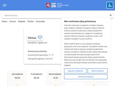 LHMT – Lietuvos hidrometeorologijos tarnyba – Meteo.lt
