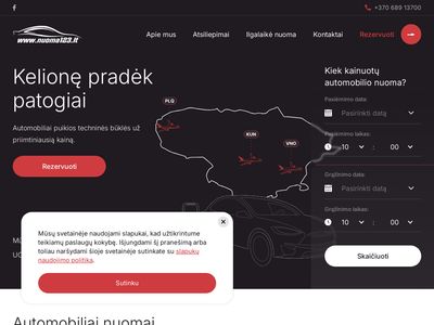 Automobilių nuoma Vilniuje, Kaune, Palangoje, Šilutėje