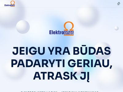 Elektros montavimo darbai – ElektroOmas  elektroomas.lt