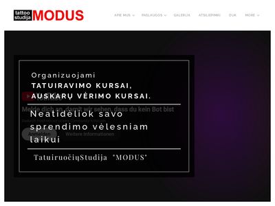 MODUS TATTOO STUDIJA: tatuiruotės | tatuiruočių šalinimas | auskar