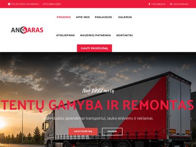 UAB Angaras – Tentai, įvairių tentų gamyba ir remontas