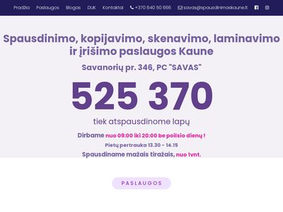 Spausdinimas kopijavimas skenavimas Kaune  spausdinimaskaune.lt