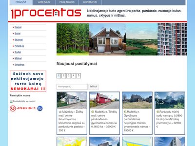1procentas – Nekilnojamo turto agentūra Mažeikiuose : 1procentas