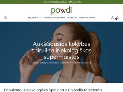 Powdi Spirulina, Chlorella, Green Mix  www.powdi.lt