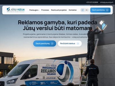 Reklamos gamyba | Jusuvizija  www.jusuvizija.lt