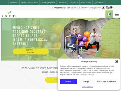 Sporto klubas ir sveikatingumo centras Vilniuje  www.alfasteps.com