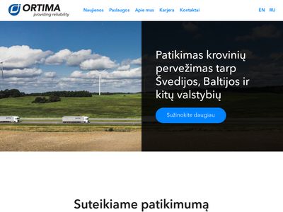 Patikimas krovinių pervežimas – Ortima  ortima.lt