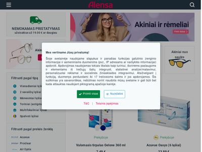 Kontaktiniai lęšiai internetu pigiau | Alensa LT