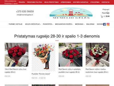 Gėlės į Namus Internetu – NEMOKAMAS Gėlių Pristatymas Klaipėdoje