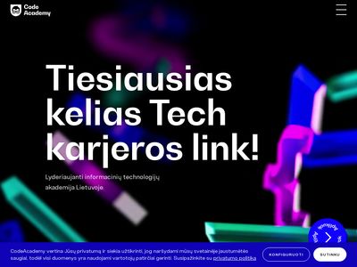 Programavimo kursai CodeAcademy.lt Programuok savo ateitį dabar