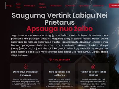 Ežiukai – Patikima Apsauga nuo Žaibo. Žaibosauga. Žaibolaidžiai