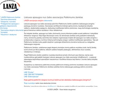 LANŽA – Lietuvos Apsaugos nuo Žaibo Asociacija  www.lanza.lt