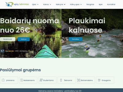 Upių labirintas – Baidarių nuoma | Didžiausias maršrutų