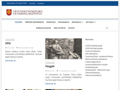 Lietuvos evangelikų liuteronų bažnyčia  www.liuteronai.lt