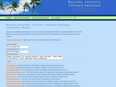 Nuorodų, svetainių, tinklapių katalogas  nuorodos.xb.lt