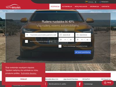 Automobilių nuoma – didžiausia autonuomos kompanija Lietuvoje  –