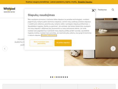 Whirlpool Lietuva – Sveiki atvykę pas savo buitinės technikos tiekė