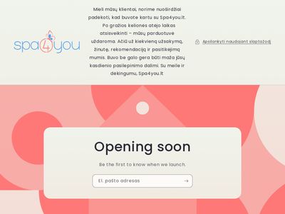 Spa4you.lt – natūralių gaminių el. parduotuvė  spa4you.lt
