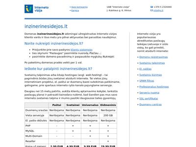 Inžinerinės Idėjos – Pradžia  www.inzinerinesidejos.lt