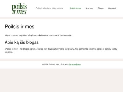 Jūsų kelionių organizatorius  www.poilsisirmes.lt
