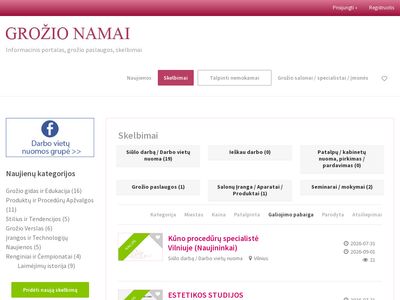 Grožio Namai Informacinis portalas  www.grozionamai.lt