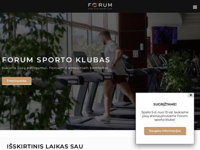 Sporto klubas, Forum palace, baseinas, treniruokliai, pirtys