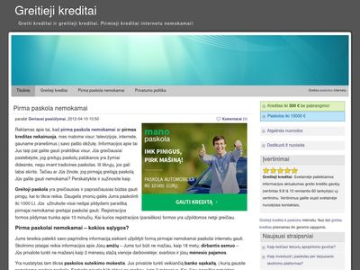 Greitieji kreditai internetu  www.lzua.lt