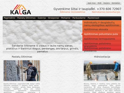 Pastatų sienų oro tarpų šiltinimas – Kalga  www.kalga.lt