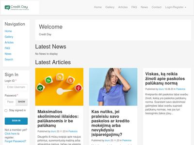 Kreditas internetu ar sms iki 5000 lt per 15min  www.creditday.lt