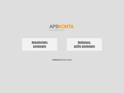 Buhalterinės ir pašto paslaugos  www.apskonta.lt