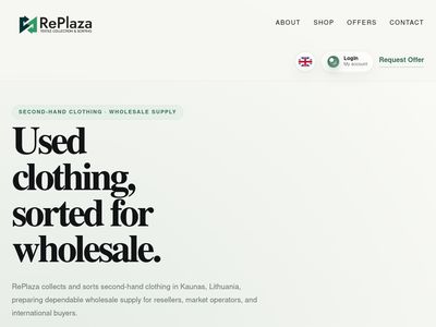 UAB "RePlaza" –  Dėvėti drabužiai didmenine prekyba