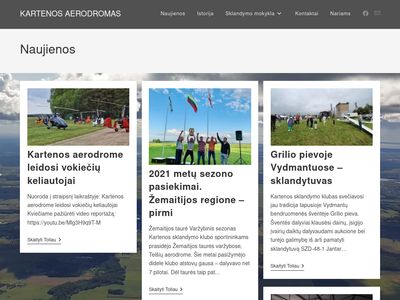 Kartenos aerodromas; sklandymas, skraidymas, parasparniai, pilotų