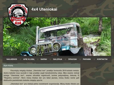 4×4 Uteniokai – Apie klubą  www.4x4uteniokai.lt