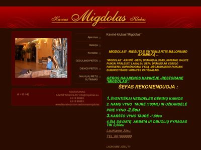 Kavinė-klubas*Migdolas*  www.migdolas.eu