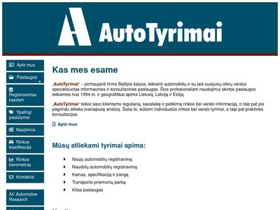AutoTyrimai – Lietuvos, Latvijos ir Estijos automobilių rinkos