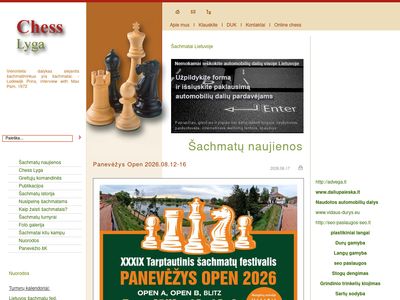 Šachmatų naujienos – Šachmatai Lietuvoje, Chess, Šachmatai, Š