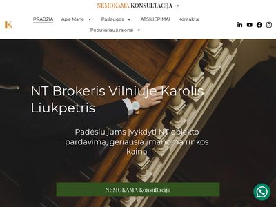 NT Brokeris Vilniuje Karolis Liukpetris | Nekilnojamojo turto pirkimas