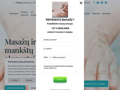 Masažas Vilniuje, kokybiškų paslaugų garantija  www.