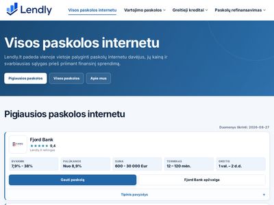Visos paskolos internetu | Lendly.lt  lendly.lt