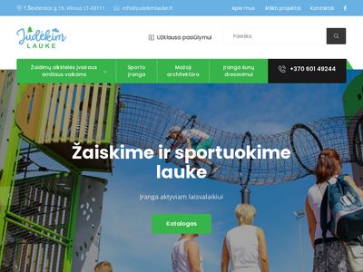 Judėkim Lauke – Įranga Aktyviam Laisvalaikiui Vaikams