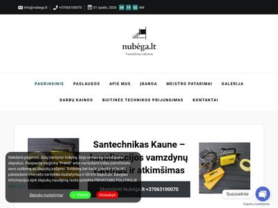 Kanalizacijos atkimšimas  www.nubega.lt