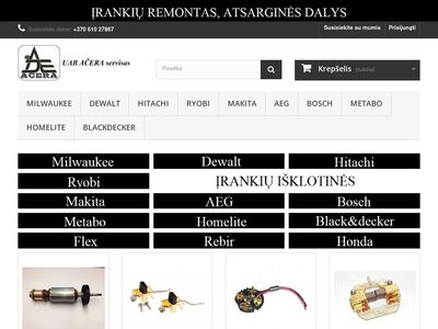 AČERA servisas – įrankių pardavimas, servisas, konsultacijos