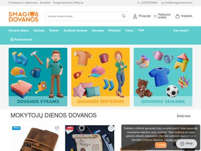 SMAGIOS DOVANOS – PARDUOTUVĖ INTERNETE | smagiosdovanos.lt