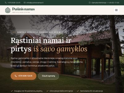 Rąstinis namas pagal Jūsų viziją – Įvairių tipų rąstiniai