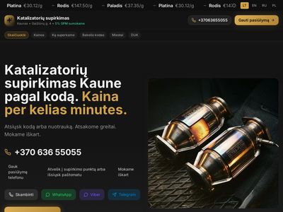 katalizatoriu-supirkimas.lt  Katalizatorių supirkimas Telšiuose | katalizatoriu-supirkimas.lt
