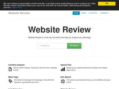 Website Review free seo tool  9en.us