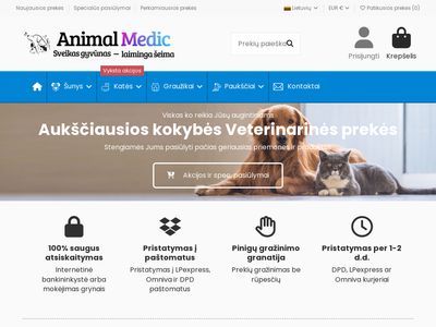 El. Parduotuvė – Animal Medic, UAB  www.animalmedic.lt